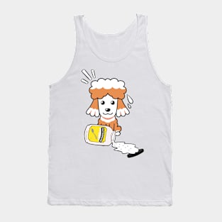 Cute French Poodle spilled mayonnaise Tank Top